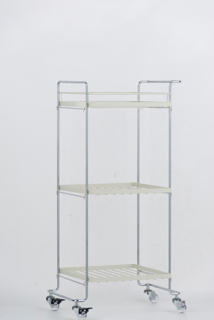 Multi-functional Metal Three-Layers Removable Trolley Storage Rack