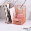 Multi-functional Metal Office Desktop Orgainzation Storage Basket with File Rack